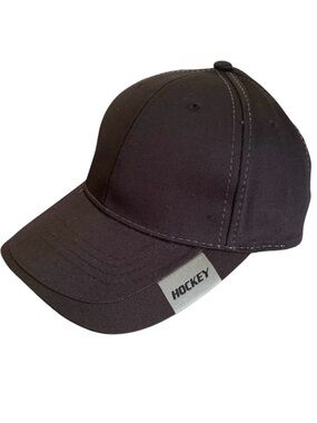 Black and Grey AJM Hockey Strapback Hat Men’s Women’s Adjustable Vintage